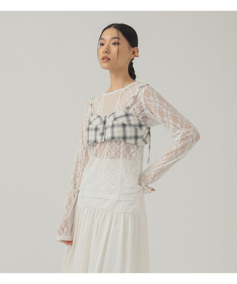 Ray BEAMS 「レース キリカエ ロングスリーブ Tシャツ」|その他|
