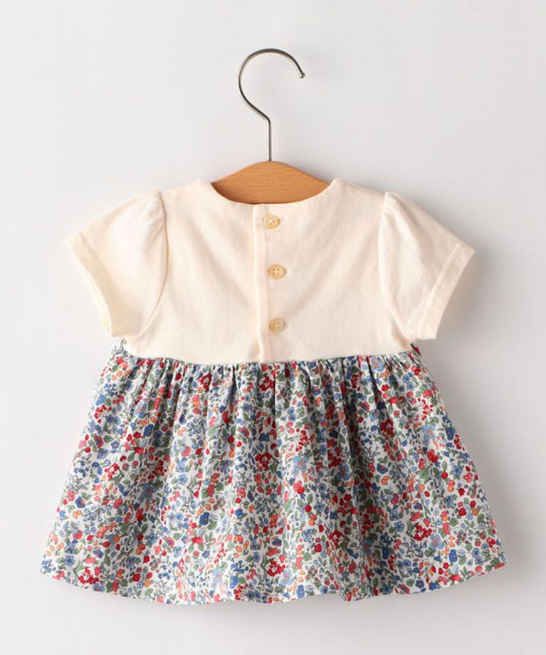 SHIPS KIDS「SHIPS KIDS:70～80cm / フラワー 半袖 セット ロンパース」|ロンパース|