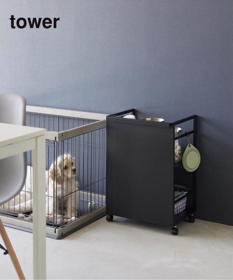 journal standard Furniture「《WEB限定予約》【tower/タワー】目隠しワゴン」|その他|ブラック