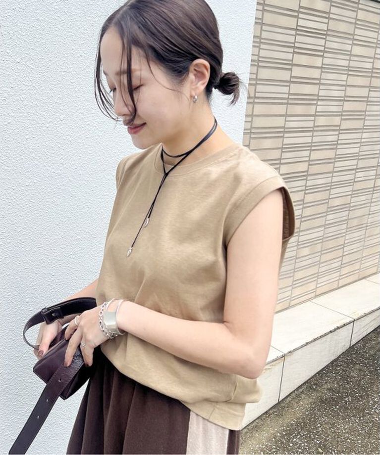 JOURNAL STANDARD「《追加》汗ジミ防止天竺ノースリーブ」|Tシャツ・カットソー|ベージュ
