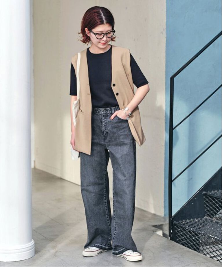 Spick and Span「≪追加2≫5 1/2 LOOSE-STRAIGHT DENIM」|デニム|