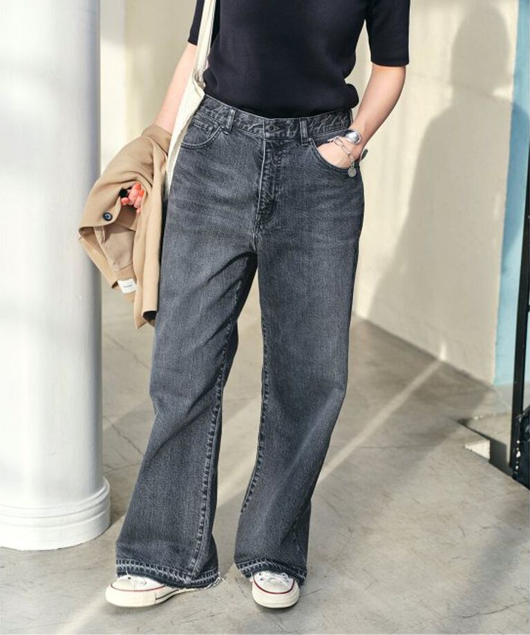 Spick and Span「≪追加2≫5 1/2 LOOSE-STRAIGHT DENIM」|デニム|