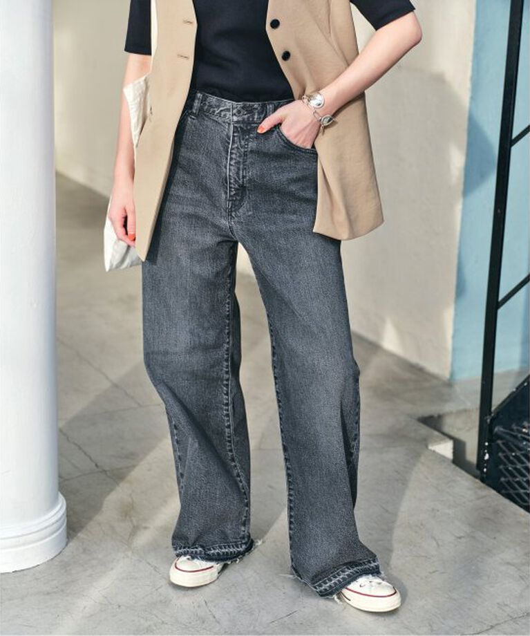 Spick and Span「≪追加2≫5 1/2 LOOSE-STRAIGHT DENIM」|デニム|