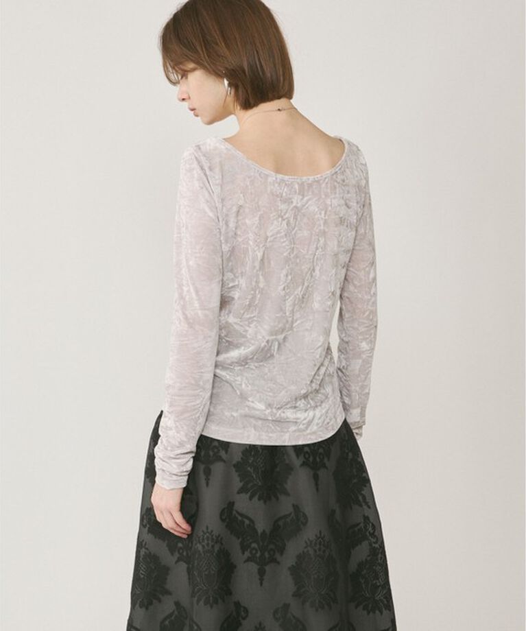 GRACE CONTINENTAL「クラッシュベロアカットトップ」|Tシャツ・カットソー|