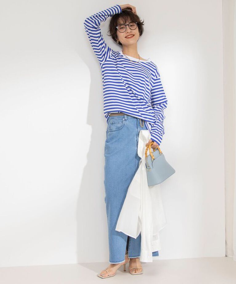 Rie Miller「GIZA COTTONロングスリーブTシャツ 」|Tシャツ・カットソー|