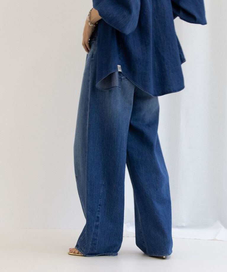 Rie Miller「【RM denim】ハイウエストバギーデニム」|デニム|