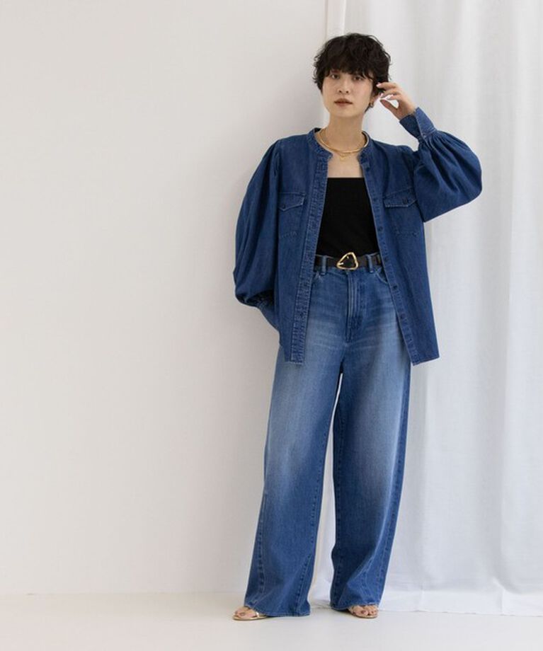 Rie Miller「【RM denim】ハイウエストバギーデニム」|デニム|