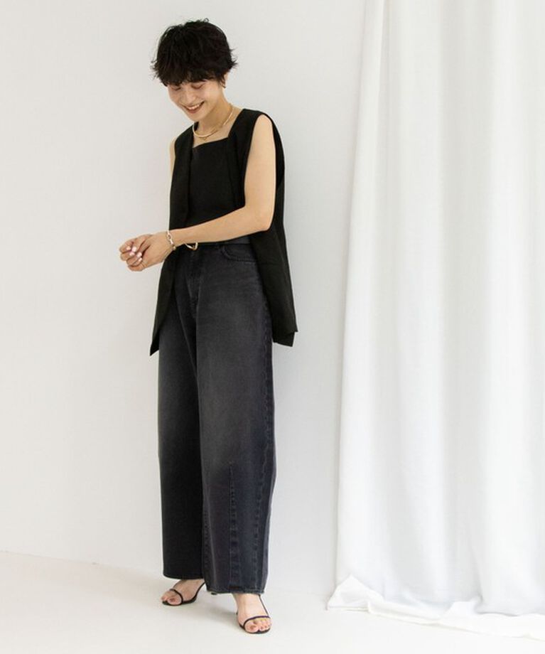 Rie Miller「【RM denim】ハイウエストバギーデニム」|デニム|