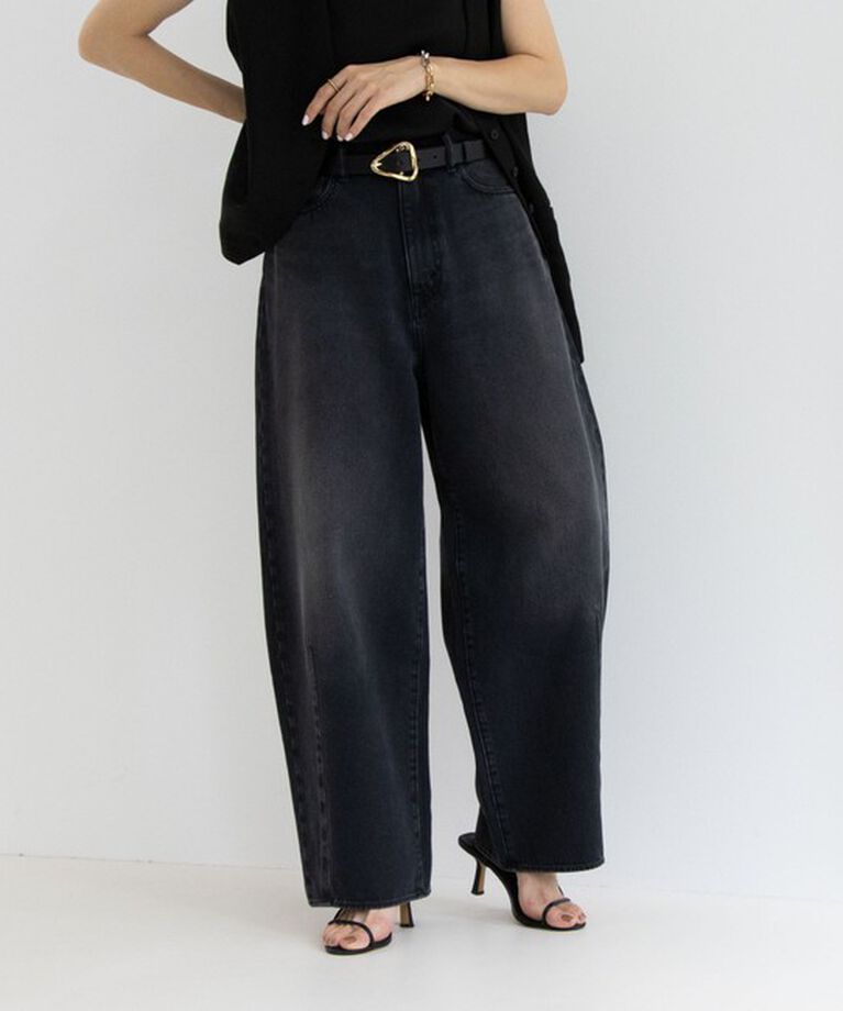 Rie Miller「【RM denim】ハイウエストバギーデニム」|デニム|