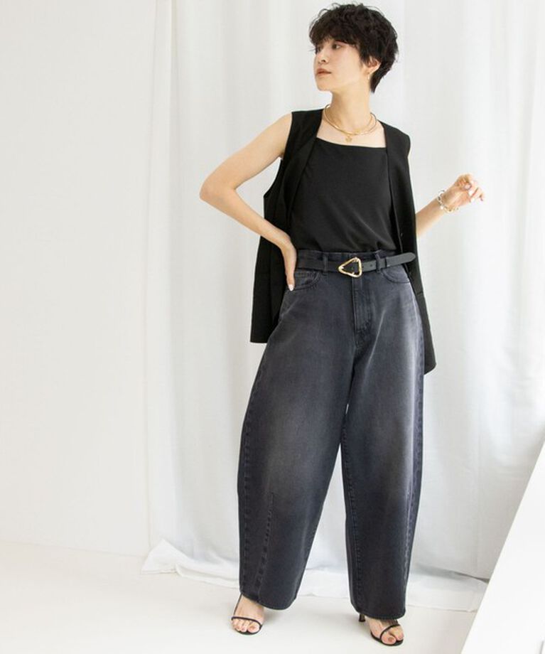 Rie Miller「【RM denim】ハイウエストバギーデニム」|デニム|