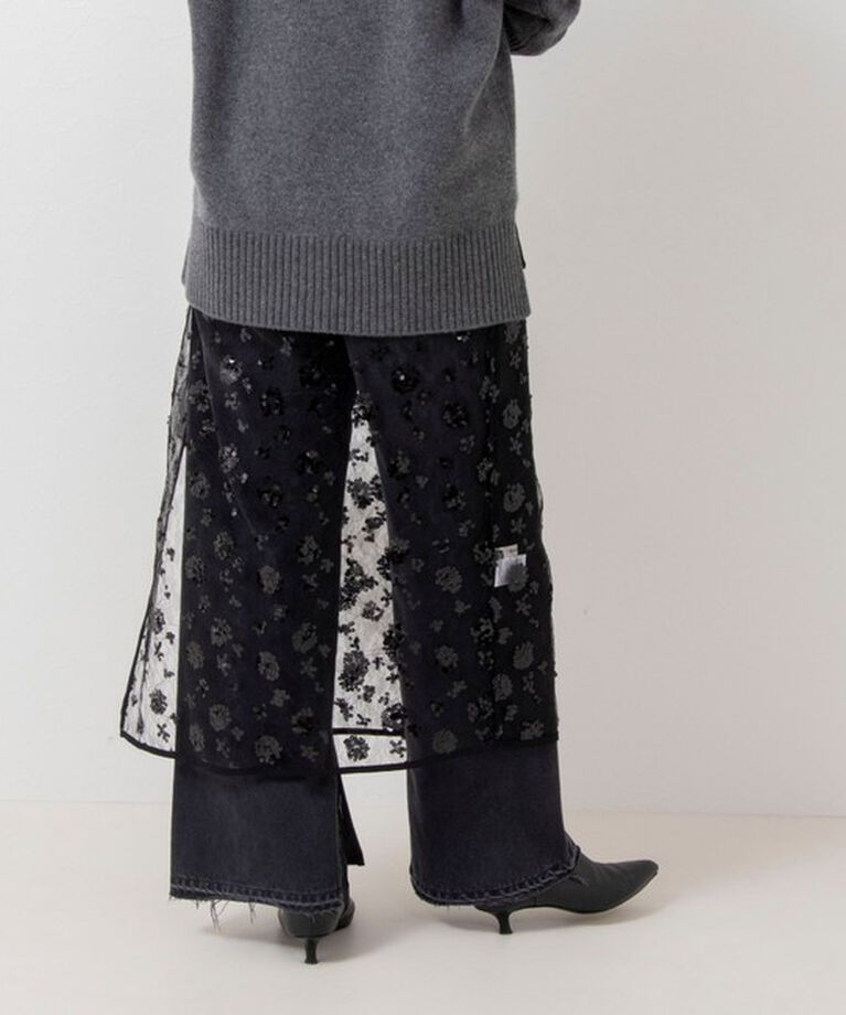 Rie Miller「＜飯豊まりえさん着用＞【RM denim】スリットフレアハイウエストデニム」|デニム|