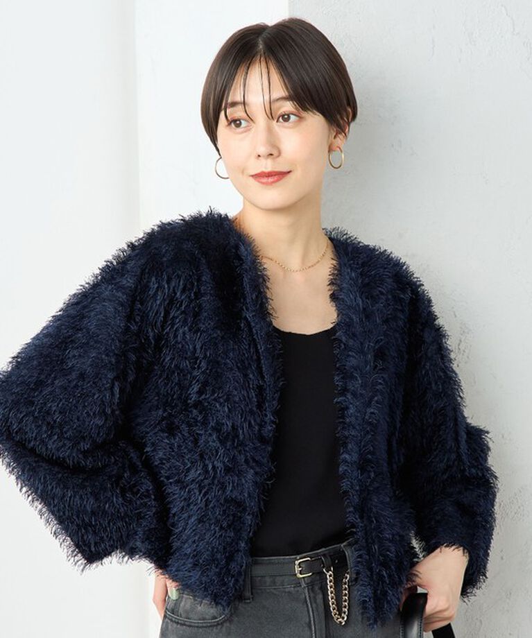 NOLLEY'S sophi「フリンジカットジャガードボレロジャケット」|ノーカラージャケット|