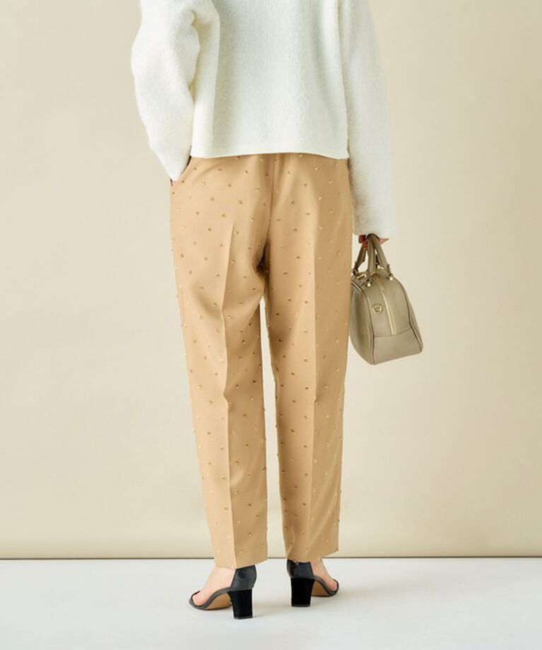 NOLLEY'S「《オールシーズン対応》ウォッシャブルドットツッキリツータックテーパードパンツ 24AW」|その他|