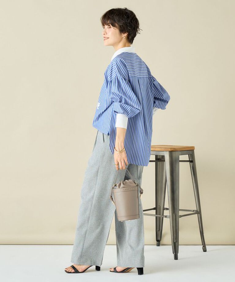 NOLLEY'S「スパンコール刺繍ストライプ2WAYシャツ」|シャツ・ブラウス|