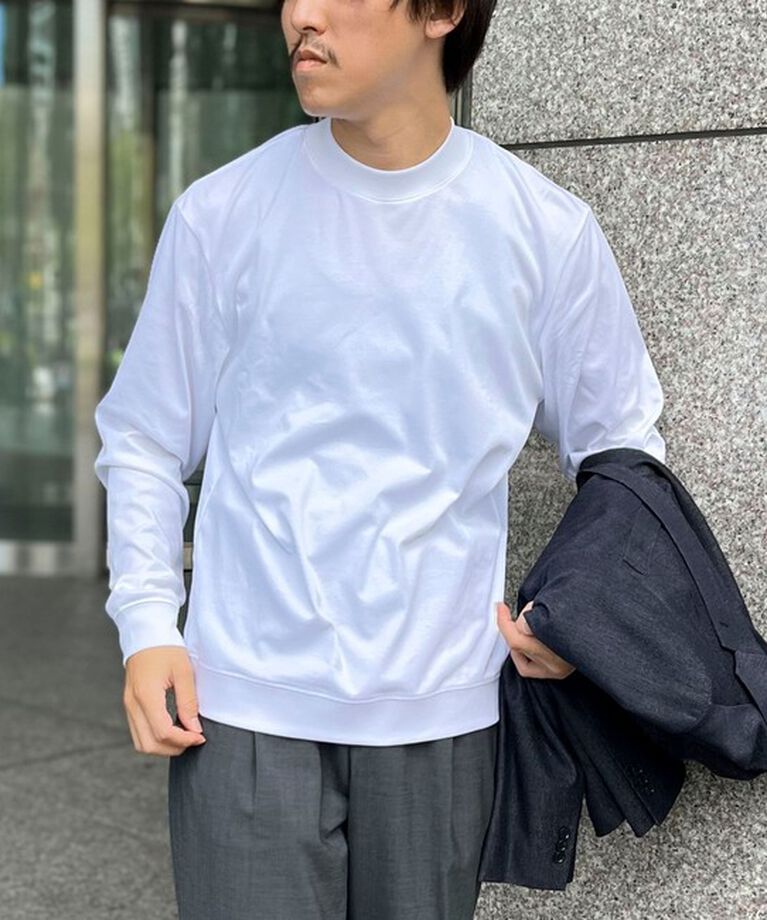 NOLLEY'S goodman「《ビジカジ対応》シルケットスムース ドレスT長袖」|Tシャツ・カットソー|