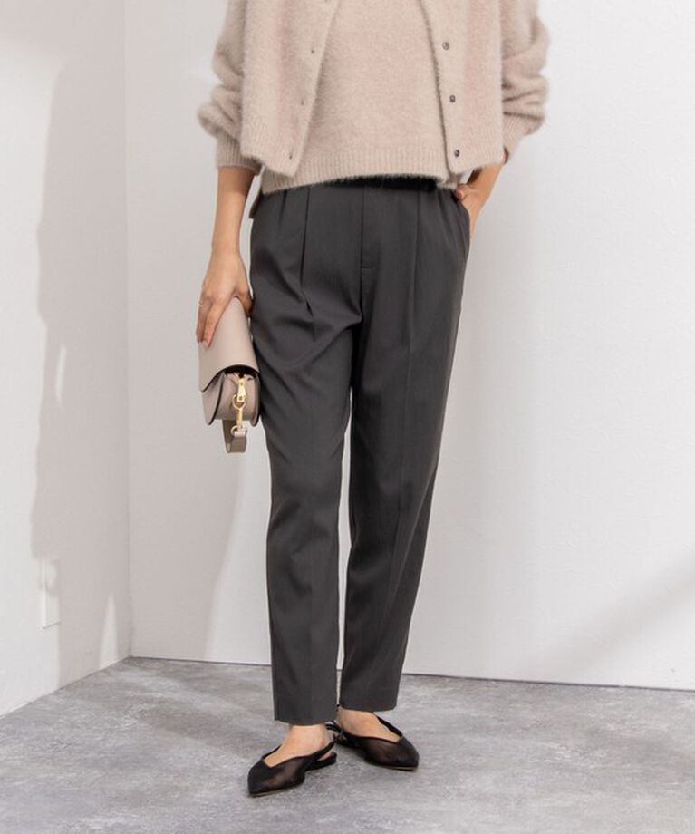 NOLLEY'S「ウォッシャブルキュプラストレッチタックテーパードパンツ」|その他|