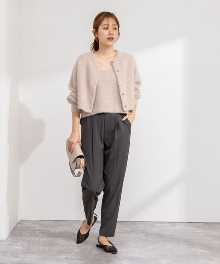 NOLLEY'S「ウォッシャブルキュプラストレッチタックテーパードパンツ」|その他|