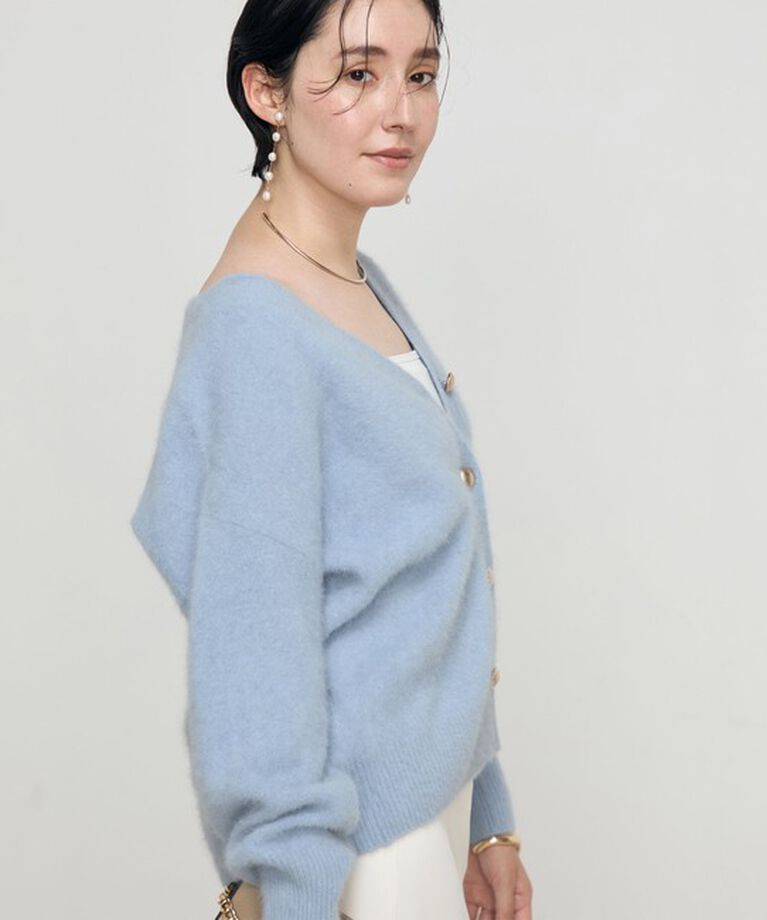 NOLLEY'S sophi「ヘアリーVネックカーディガン」|カーディガン|