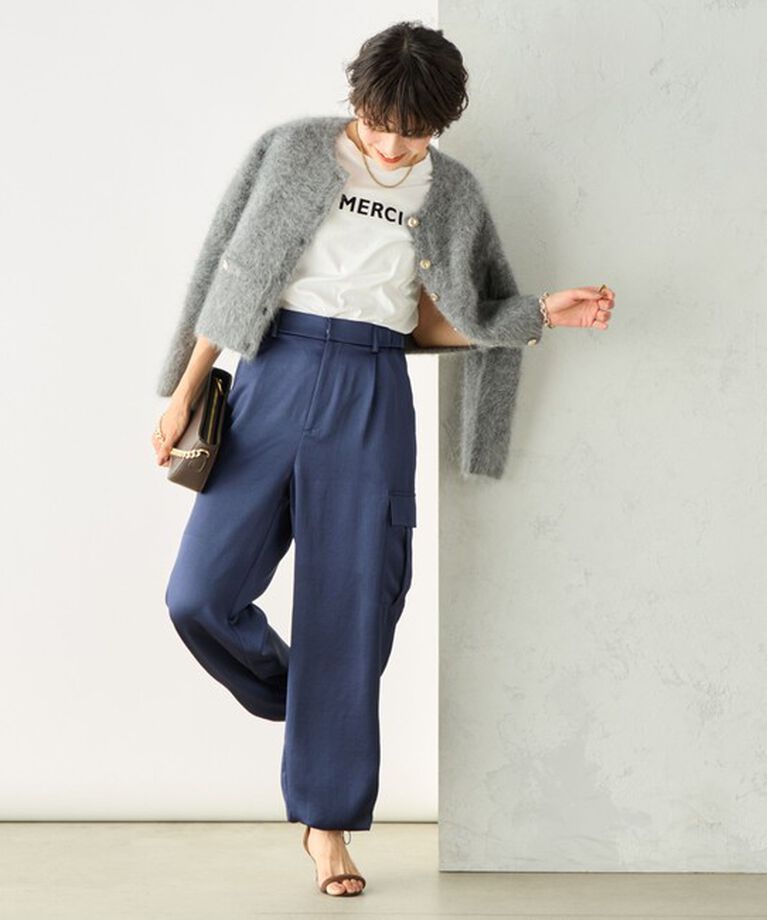NOLLEY'S sophi「サテンドロストカーゴパンツ」|カーゴ|
