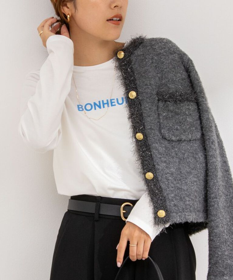 NOLLEY'S「ロゴプリント ロンT」|Tシャツ・カットソー|ホワイト系その他3
