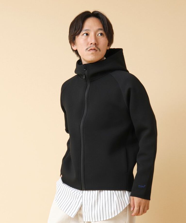 NOLLEY'S goodman「クジラ刺繍 ダンボールニット ジップパーカー」|パーカー|