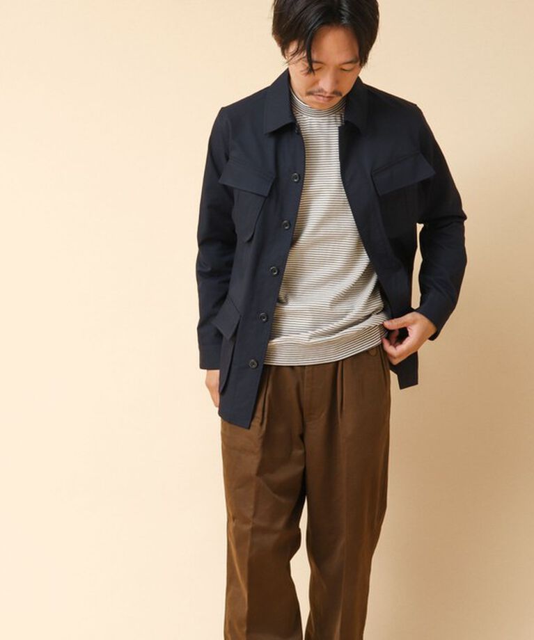 NOLLEY'S goodman「《ビジカジ対応》セミシルケットスムース ボーダードレスT長袖 24AW」|Tシャツ・カットソー|