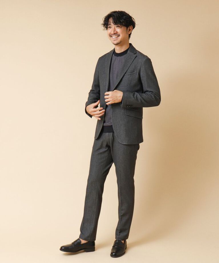 NOLLEY'S goodman「《ビジカジ対応》セミシルケットスムース ボーダードレスT長袖 24AW」|Tシャツ・カットソー|