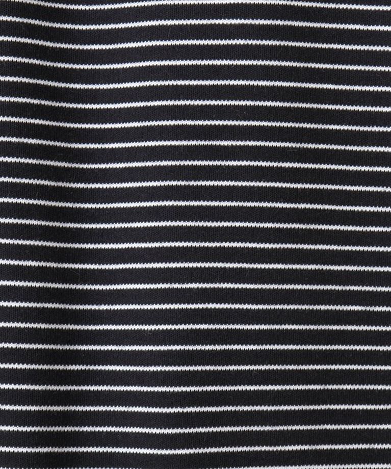 NOLLEY'S goodman「《ビジカジ対応》セミシルケットスムース ボーダードレスT長袖 24AW」|Tシャツ・カットソー|