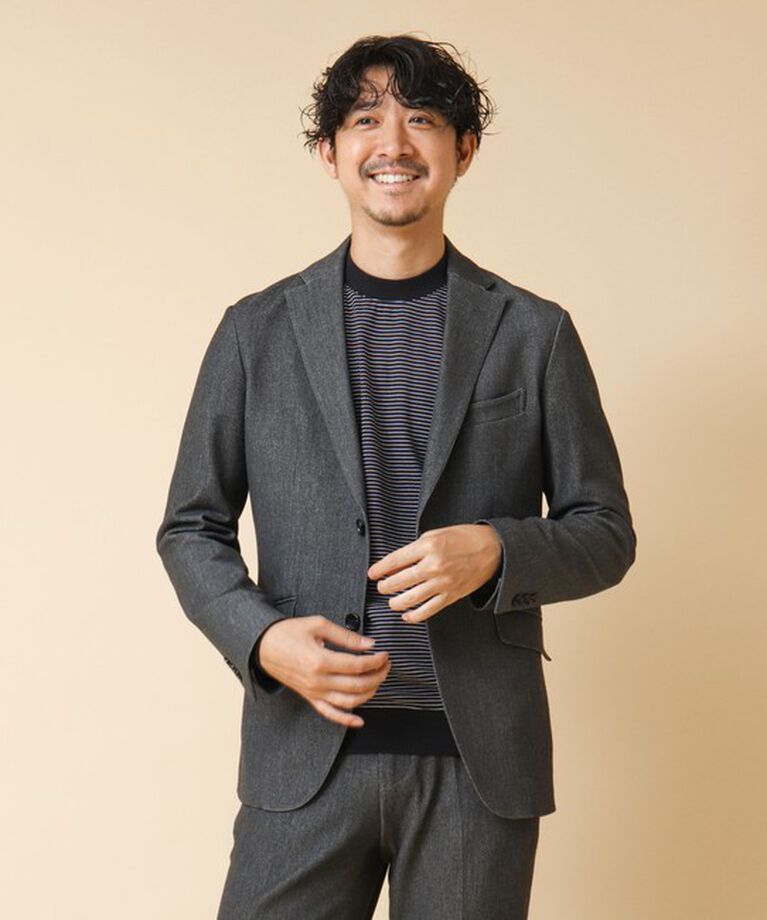 NOLLEY'S goodman「《ビジカジ対応》セミシルケットスムース ボーダードレスT長袖 24AW」|Tシャツ・カットソー|
