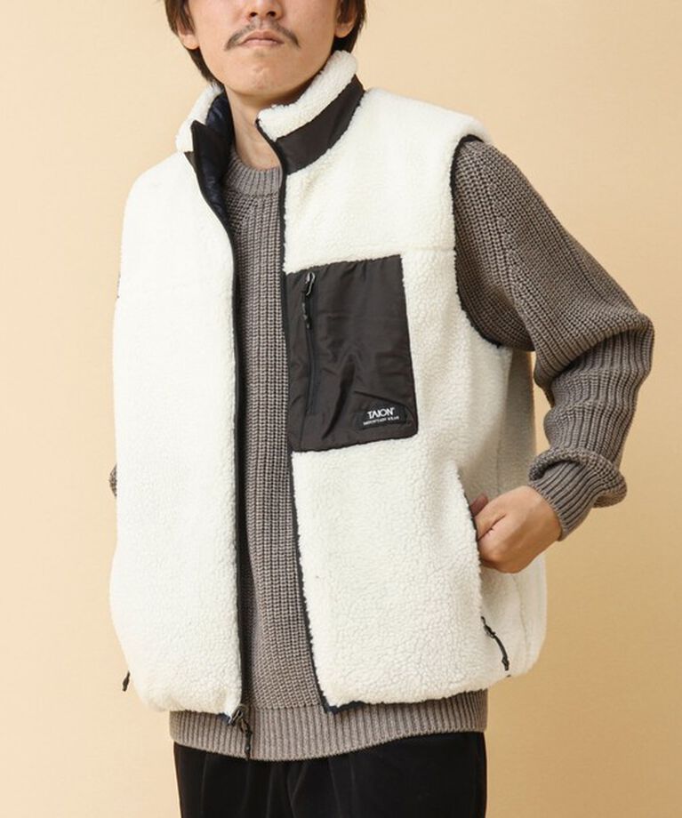 NOLLEY'S goodman「【TAION/タイオン】《配色別注》リバーシブル ボア×ダウンベスト 24AW」|ダウンベスト・ベスト|