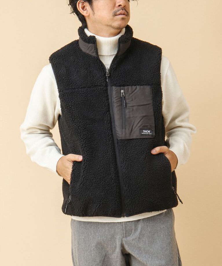 NOLLEY'S goodman「【TAION/タイオン】《配色別注》リバーシブル ボア×ダウンベスト 24AW」|ダウンベスト・ベスト|