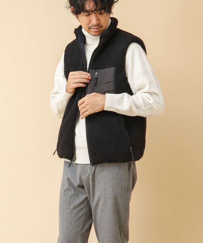 NOLLEY'S goodman「【TAION/タイオン】《配色別注》リバーシブル ボア×ダウンベスト 24AW」|ダウンベスト・ベスト|