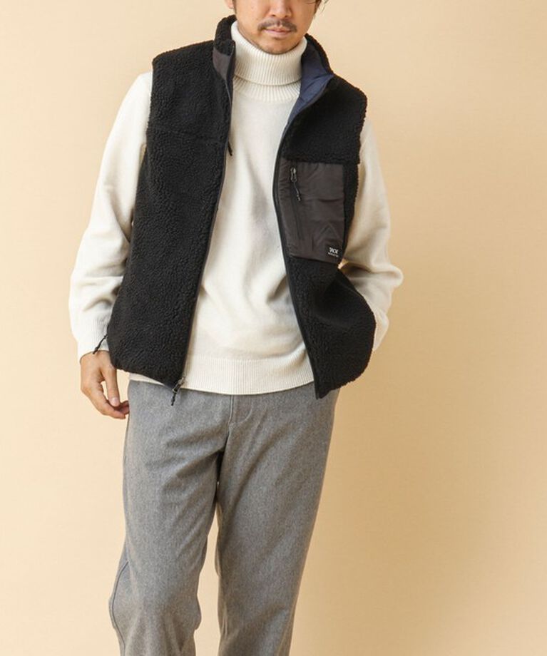 NOLLEY'S goodman「【TAION/タイオン】《配色別注》リバーシブル ボア×ダウンベスト 24AW」|ダウンベスト・ベスト|