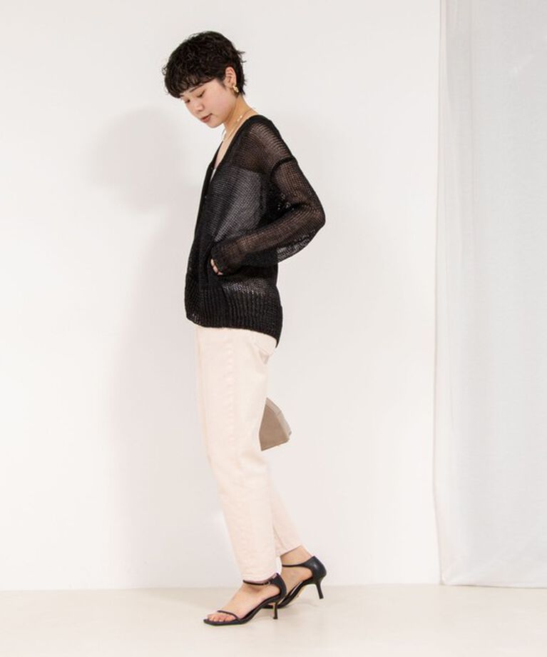 Rie Miller「【RM denim】ハイウエストスリムテーパードデニム」|デニム|