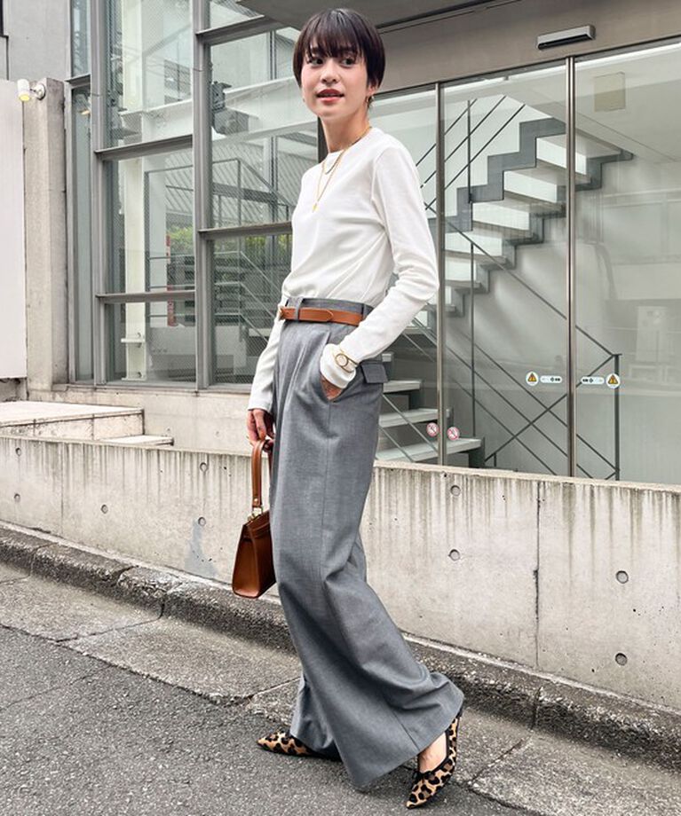 NOLLEY'S「【リピート】◇【WEB限定】コンパクトベアテレコクルーネックロンT」|Tシャツ・カットソー|