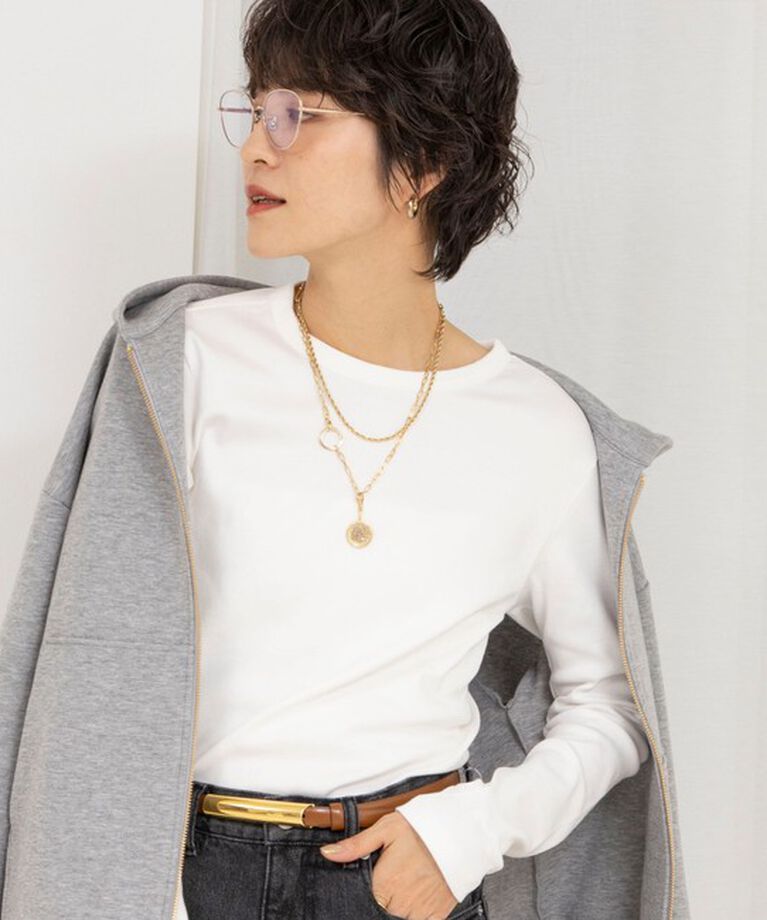 NOLLEY'S「【リピート】◇【WEB限定】コンパクトベアテレコクルーネックロンT」|Tシャツ・カットソー|