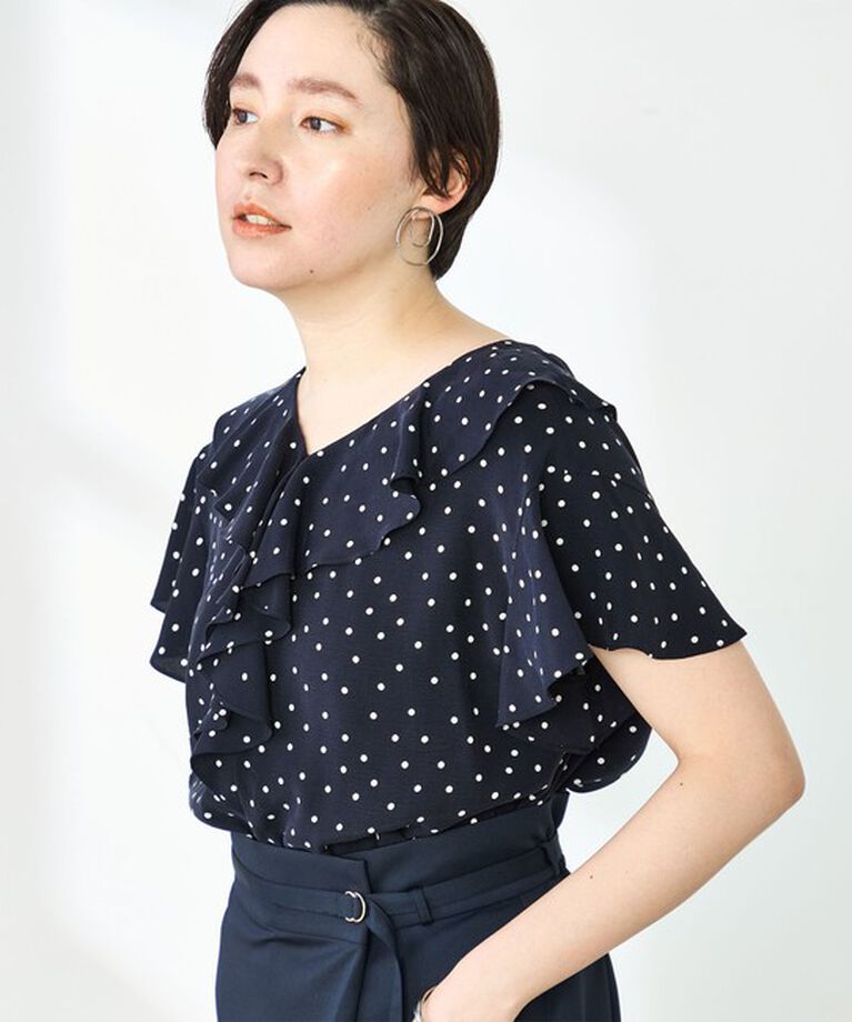 NOLLEY'S「2wayラッフル衿ブラウス」|シャツ・ブラウス|ブルー系その他6