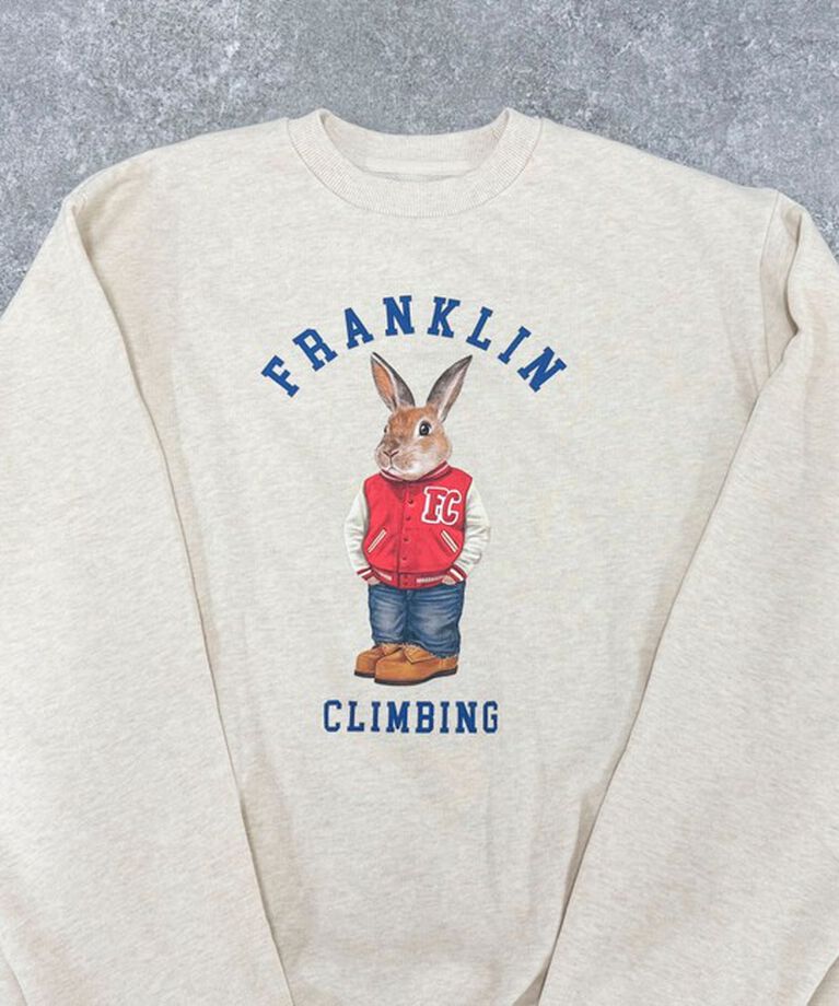 fredy emue「【Franklin Climbing/ フランクリン クライミング】うさぎスタジャン クルーネックスウェット」|スウェット・ジャージ|