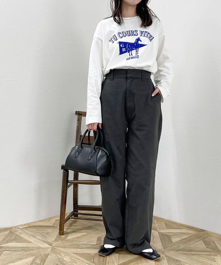 fredy emue「【GEVACO/ゲバコ】フロッキープリントロングスリーブTシャツ」|Tシャツ・カットソー|