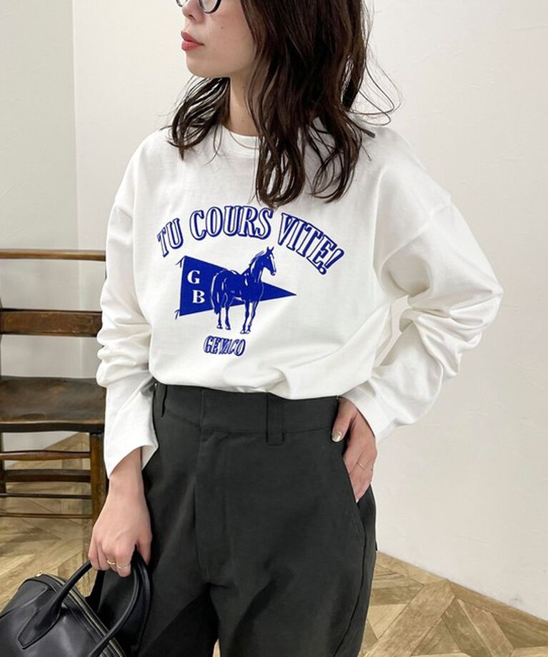 fredy emue「【GEVACO/ゲバコ】フロッキープリントロングスリーブTシャツ」|Tシャツ・カットソー|