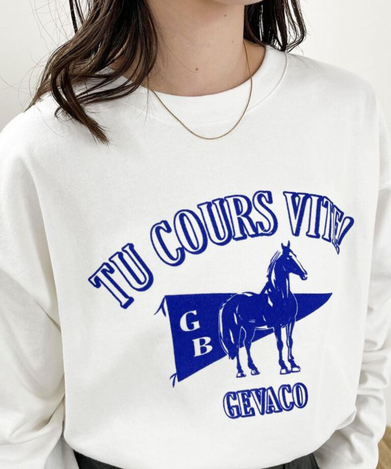 fredy emue「【GEVACO/ゲバコ】フロッキープリントロングスリーブTシャツ」|Tシャツ・カットソー|