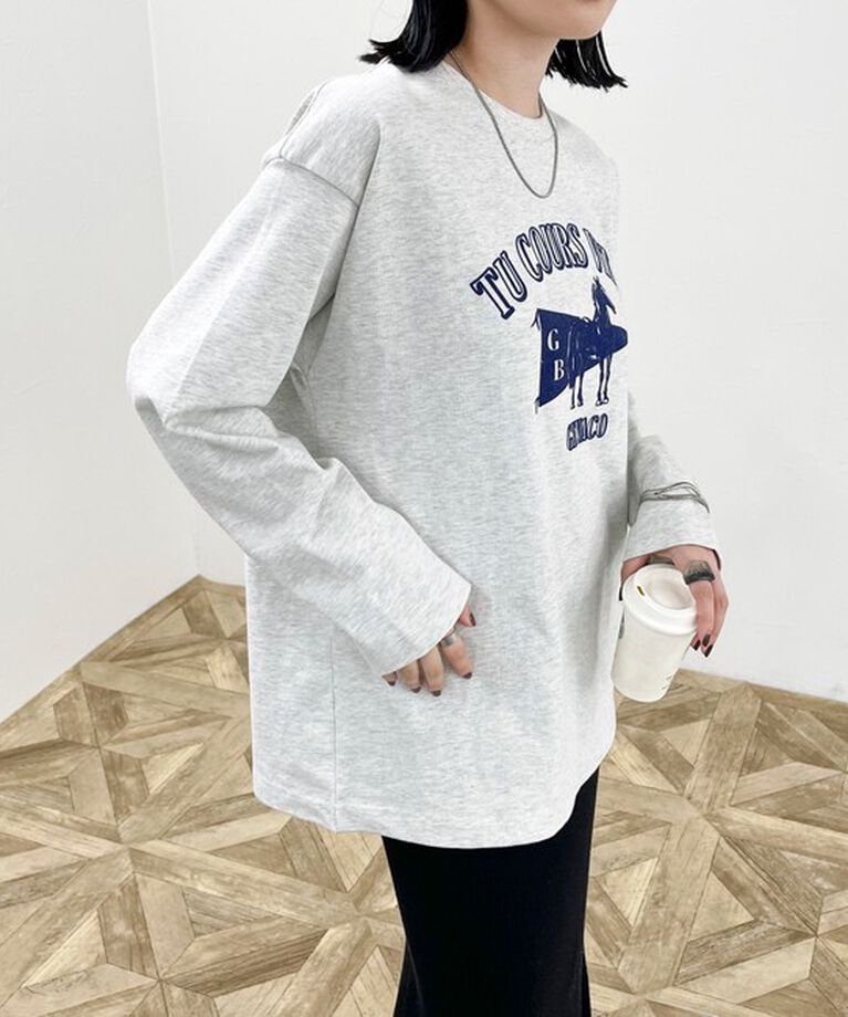 fredy emue「【GEVACO/ゲバコ】フロッキープリントロングスリーブTシャツ」|Tシャツ・カットソー|