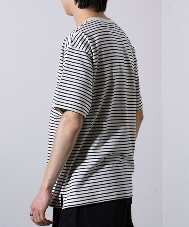 GLOSTER「【GEVACO/ゲバコ】コンパクトTシャツ ベーシッククルーネック ポケT （無地/ストライプ）」|Tシャツ・カットソー|