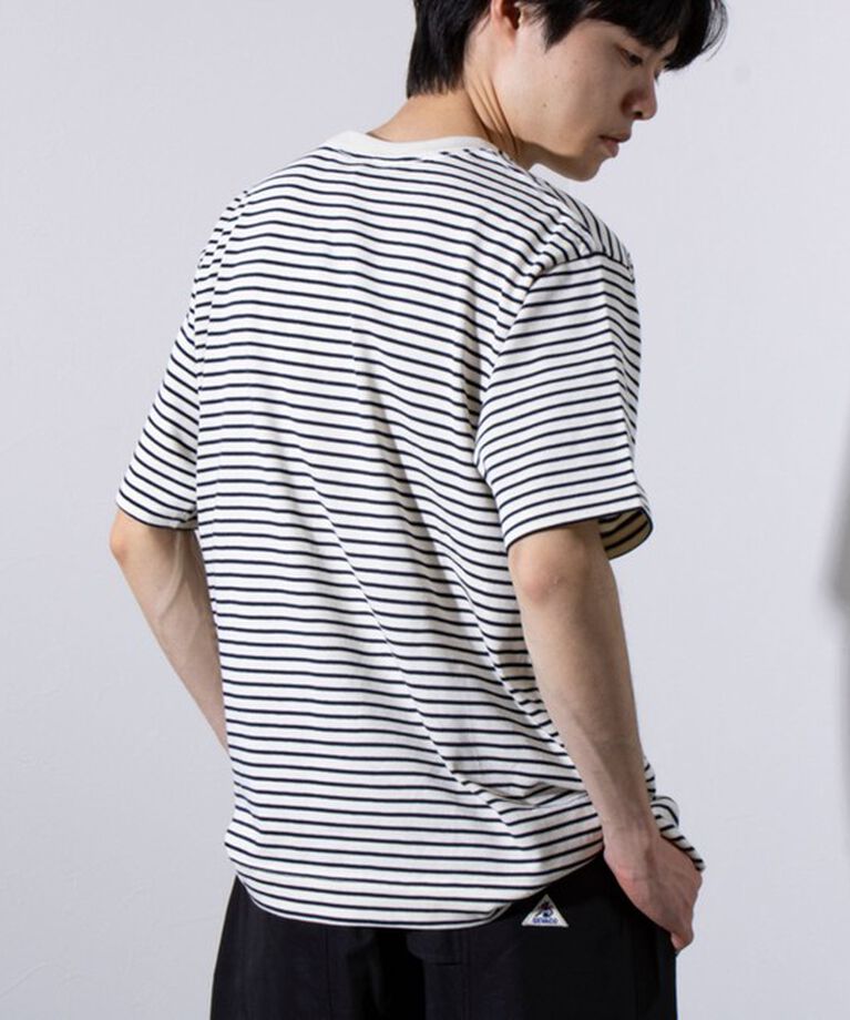 GLOSTER「【GEVACO/ゲバコ】コンパクトTシャツ ベーシッククルーネック ポケT （無地/ストライプ）」|Tシャツ・カットソー|