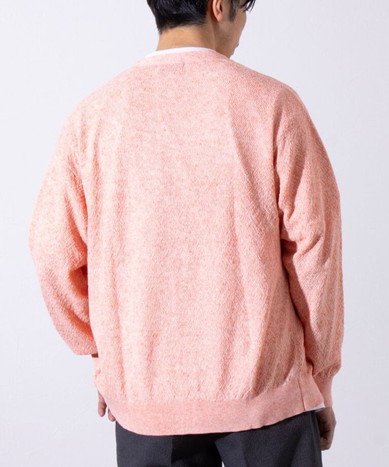 GLOSTER「【GLOSTER/グロスター】フレンチブルドッグ刺繍 リネン混 カーディガン Vネック」|カーディガン|