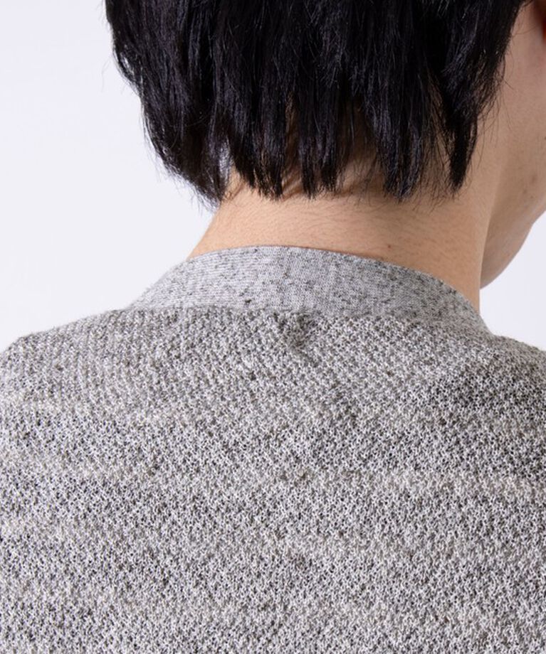 GLOSTER「【GLOSTER/グロスター】フレンチブルドッグ刺繍 リネン混 カーディガン Vネック」|カーディガン|