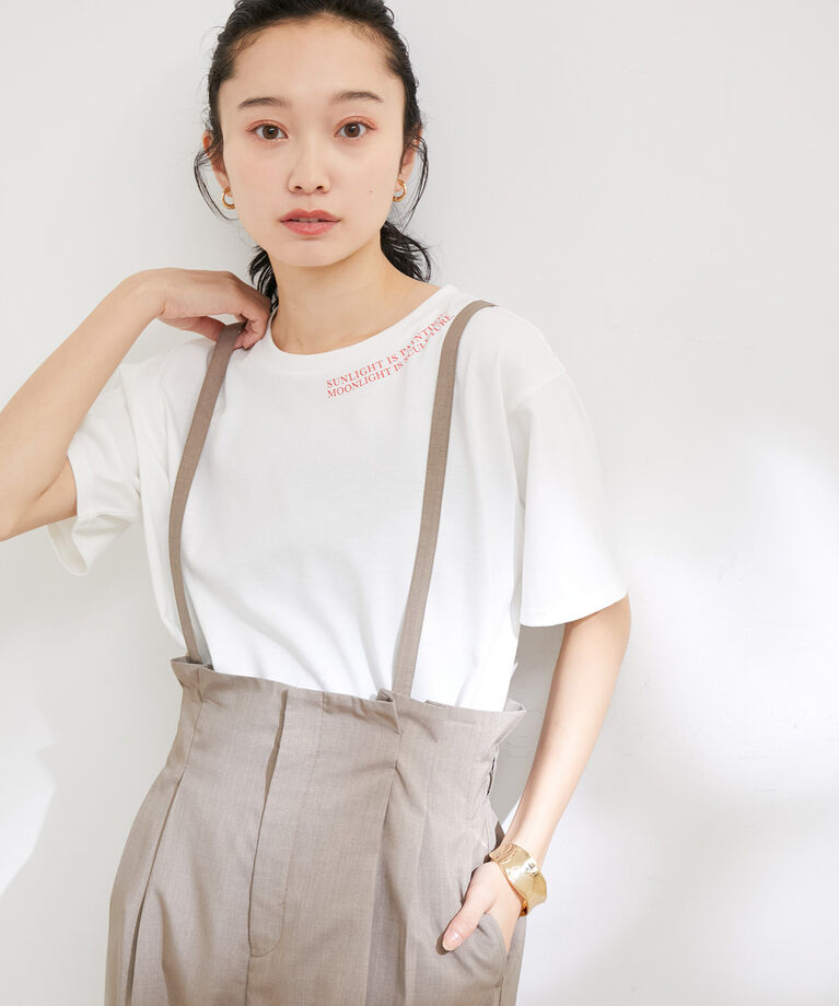 VIS「【セットアップ対応】サス付きリネンライクリラックスワイドパンツ【EASY CARE・接触冷感・洗える】」|その他|