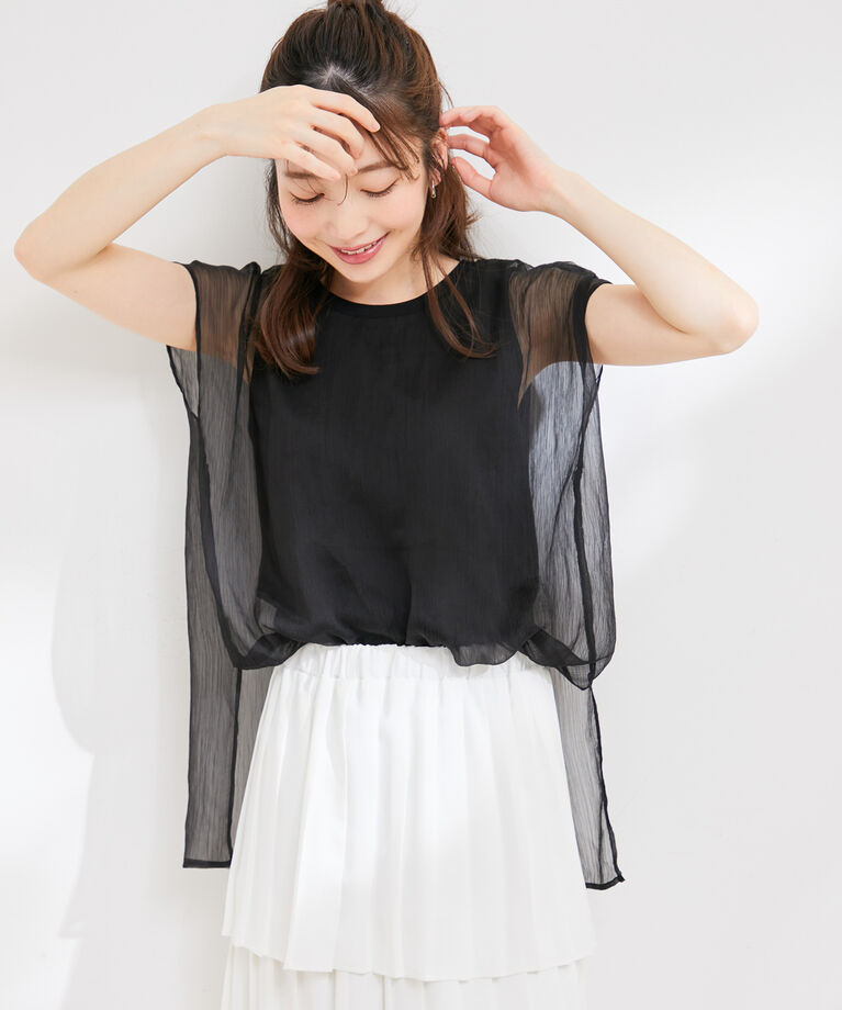 VIS「【洗える】楊柳シアードッキングプルオーバー」|Tシャツ・カットソー|