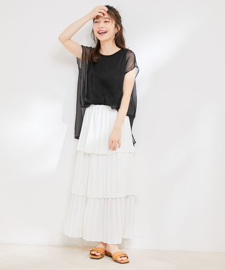 VIS「【洗える】楊柳シアードッキングプルオーバー」|Tシャツ・カットソー|