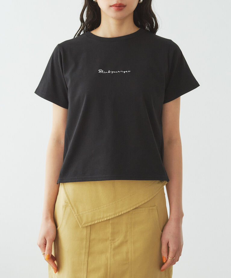 VIS「【汗染み防止・洗える】フロントロゴ刺繍チビTシャツ」|Tシャツ・カットソー|